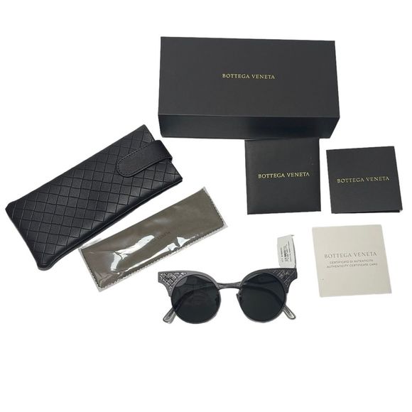 Bottega Veneta Round Cat Eye Ruthenium Grey Nwt main image 7